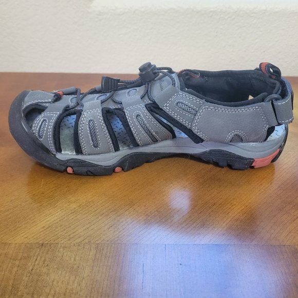 Men's Eddie Bauer Tommy Slip-On Grey Bump Toe Sandals - Picture 10 of 15